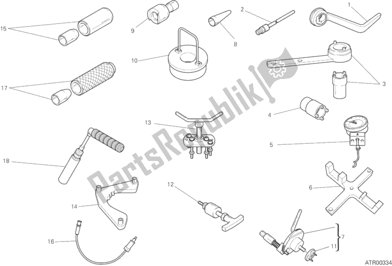 All parts for the 01a - Workshop Service Tools, Engine of the Ducati Diavel Xdiavel S 1260 2017